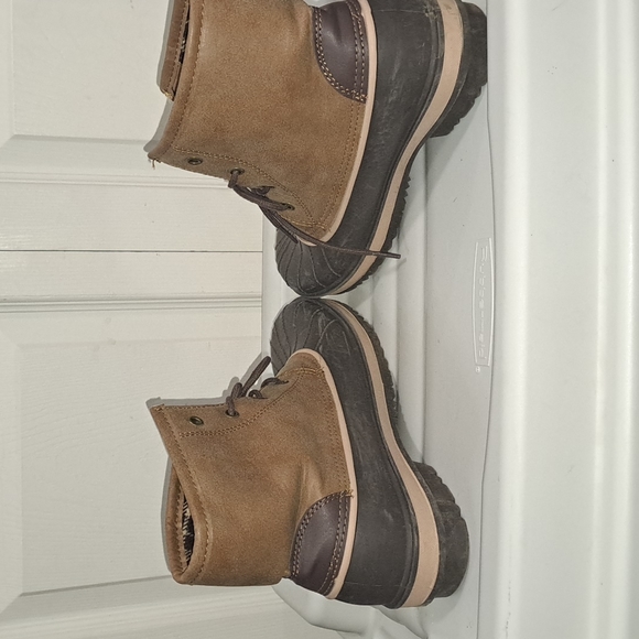 Blue lace up snow duck boots - 8 - brown - Picture 5 of 7